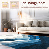 Elegant Earthy Mountain Motif(Blue)