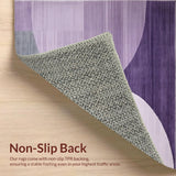 Ultra Soft Area Rug, Non Slip, Stain Resistant, Washable Area Rugs for Living Room, Bedroom, Elegant Soft Chenille Fabric(Purple)