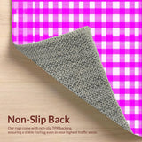 Contemporary Checkered Pastel Decor(Pink)