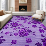 Ultra Soft Area Rug, Non Slip, Stain Resistant, Washable Area Rugs for Living Room, Bedroom, Dynamic Vibrant Shag Design(Purple)