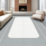 Ultra Soft Area Rug, Non Slip, Stain Resistant, Washable Area Rugs for Living Room, Bedroom, Rustic Earthy Curved Designs(Gray)