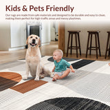 Ultra Soft Area Rug, Non Slip, Stain Resistant, Washable Area Rugs for Living Room, Bedroom, Elegant Minimalist Animal Theme(Gray)