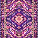 Ultra Soft Area Rug, Non Slip, Stain Resistant, Washable Area Rugs for Living Room, Bedroom, Dynamic Multicolor Geometric Textile(Purple)