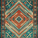 Rustic Patterned Elegance Statement(Blue)