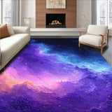 Ultra Soft Area Rug, Non Slip, Stain Resistant, Washable Area Rugs for Living Room, Bedroom, Celestial Harmony Artful Display(Purple)