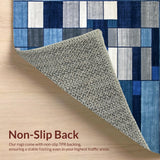 Stylish Abstract Blue Tiled(Blue)