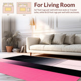 Ultra Soft Area Rug, Non Slip, Stain Resistant, Washable Area Rugs for Living Room, Bedroom, Striking Abstract Gradient Composition(Pink)