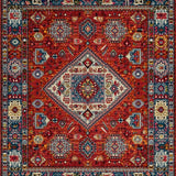 Ultra Soft Area Rug, Non Slip, Stain Resistant, Washable Area Rugs for Living Room, Bedroom, Vibrant Ethnic Braided Texture(Red)