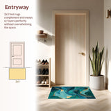 Elegant Transitional Patterned Accent(Blue)