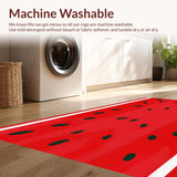 Ultra Soft Area Rug, Non Slip, Stain Resistant, Washable Area Rugs for Living Room, Bedroom, Playful Fruit Pattern Delight(Red)