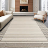 Ultra Soft Area Rug, Non Slip, Stain Resistant, Washable Area Rugs for Living Room, Bedroom, Trendy Coastal Textured Layout(Beige)