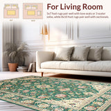 Ultra Soft Area Rug, Non Slip, Stain Resistant, Washable Area Rugs for Living Room, Bedroom, Rustic Charming Geometric Composition(Beige)
