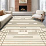 Ultra Soft Area Rug, Non Slip, Stain Resistant, Washable Area Rugs for Living Room, Bedroom, Artistic Abstract Fuzzy Shapes Theme(Beige)
