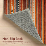 Ultra Soft Area Rug, Non Slip, Stain Resistant, Washable Area Rugs for Living Room, Bedroom, Cozy Distressed Patterned Visual Appeal(Orange)