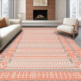 Rustic Earthy Tones Striped Design(Red)
