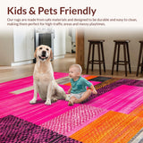 Ultra Soft Area Rug, Non Slip, Stain Resistant, Washable Area Rugs for Living Room, Bedroom, Vibrant Pink Animal Print Elegance(Pink)