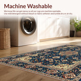 Rustic Blue Brown Geometric Motif(Blue)