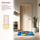 Chic Modernist Colorful Composition(Blue)