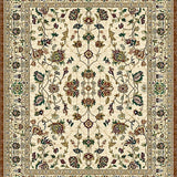 Ultra Soft Area Rug, Non Slip, Stain Resistant, Washable Area Rugs for Living Room, Bedroom, Lush Green Floral Tapestry(Beige)