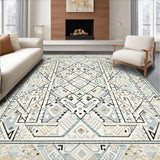 Ultra Soft Area Rug, Non Slip, Stain Resistant, Washable Area Rugs for Living Room, Bedroom, 3D Geometric Layered Texture(Beige)