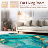 Contemporary Marbleized Visual Delight(Green)