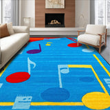 Ultra Soft Area Rug, Non Slip, Stain Resistant, Washable Area Rugs for Living Room, Bedroom, Dynamic Note Display Visual(Blue)