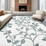 Ultra Soft Area Rug, Non Slip, Stain Resistant, Washable Area Rugs for Living Room, Bedroom, Sleek Contemporary Symmetrical Artwork(Gray)