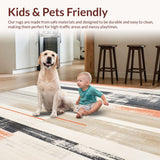 Beige and Slate Abstract with Dynamic Striped Composition(Gray)