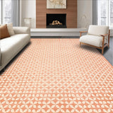 Ultra Soft Area Rug, Non Slip, Stain Resistant, Washable Area Rugs for Living Room, Bedroom, Sleek Pink Minimalist Design(Orange)