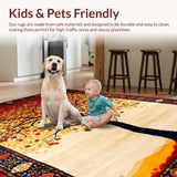 Ultra Soft Area Rug, Non Slip, Stain Resistant, Washable Area Rugs for Living Room, Bedroom, Bold Artistic Nature Print(Red)