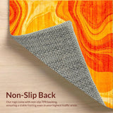 Ultra Soft Area Rug, Non Slip, Stain Resistant, Washable Area Rugs for Living Room, Bedroom, Dynamic Orange Yellow Dreamscape(Orange)