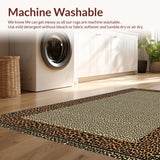 Ultra Soft Area Rug, Non Slip, Stain Resistant, Washable Area Rugs for Living Room, Bedroom, Elegant Rustic Animal Print Motif(Beige)