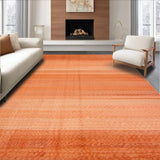Ultra Soft Area Rug, Non Slip, Stain Resistant, Washable Area Rugs for Living Room, Bedroom, Warm Earthy Minimalist Aesthetic(Orange)