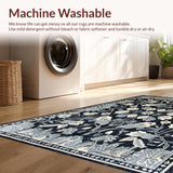 Luxe Charcoal Flower Aesthetic(Blue)