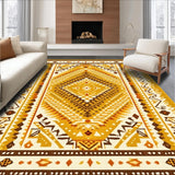 Ultra Soft Area Rug, Non Slip, Stain Resistant, Washable Area Rugs for Living Room, Bedroom, Playful Tassel Embellished Decor(Gold)