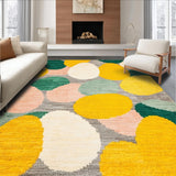 Ultra Soft Area Rug, Non Slip, Stain Resistant, Washable Area Rugs for Living Room, Bedroom, Lively Decorative Floral Arrangement(Yellow)