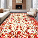 Vibrant Rustic Flower Motif(Beige)