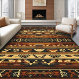 Ultra Soft Area Rug, Non Slip, Stain Resistant, Washable Area Rugs for Living Room, Bedroom, Contemporary Warm Palette Pattern(Brown)