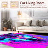 Bold Iridescent Wildlife Imagery(Blue)