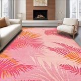 Ultra Soft Area Rug, Non Slip, Stain Resistant, Washable Area Rugs for Living Room, Bedroom, Sophisticated Colorful Nature Pattern(Pink)