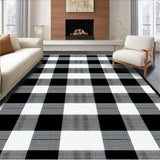 Cozy Modern Buffalo Plaid Statement(Black)