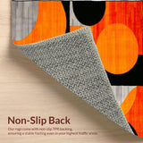 Ultra Soft Area Rug, Non Slip, Stain Resistant, Washable Area Rugs for Living Room, Bedroom, Modern Geometric Orange Composition(Orange)