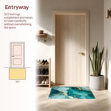 Elegant Gold Veined Aesthetic(Blue)