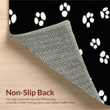 Ultra Soft Area Rug, Non Slip, Stain Resistant, Washable Area Rugs for Living Room, Bedroom, Whimsical Soft Textured Animal Print(Black)