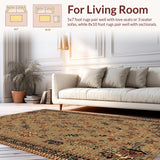 Ultra Soft Area Rug, Non Slip, Stain Resistant, Washable Area Rugs for Living Room, Bedroom, Rustic Wildlife Brown Living Room Non-Slip Carpet(Beige)