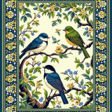 Transitional Artistic Bird Motif(Ivory)