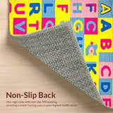 Lively Alphabetic Round Art(Blue)