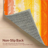 Ultra Soft Area Rug, Non Slip, Stain Resistant, Washable Area Rugs for Living Room, Bedroom, Contemporary Irregular Gradient Aesthetic(Orange)