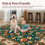 Charming Rustic Floral Tapestry(Green)