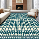 Ultra Soft Area Rug, Non Slip, Stain Resistant, Washable Area Rugs for Living Room, Bedroom, Stylish Geometric Area with Clean Lines and Bold Design Elements(Blue)